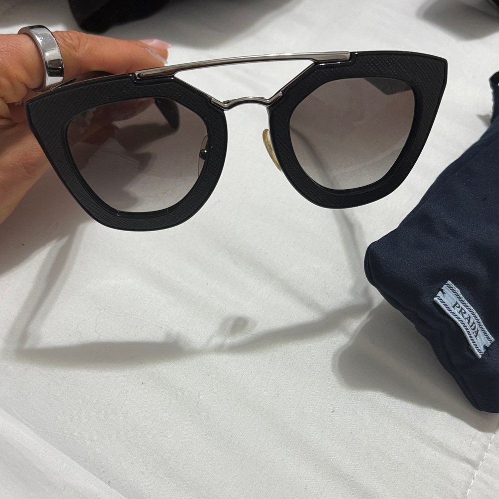 Prada Black Geometric Sunglasses